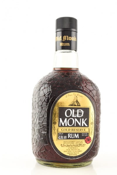*Old Monk Rum Gold Reserve 12 Jahre 42,8%vol. 0,7l - Etikett beschädigt