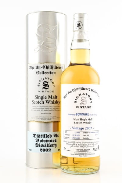 Bowmore 12 Jahre 2002/2015 Refill Sherry Hogsheads Un-Chillfiltered Signatory 46%vol. 0,7l