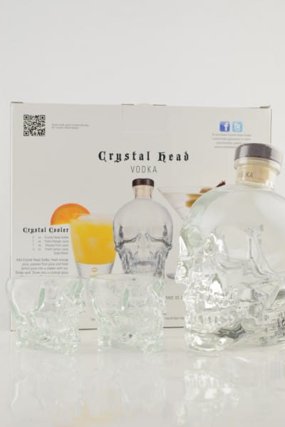 Crystal Head Vodka 40%vol. 0,7l - mit 2 Gläsern