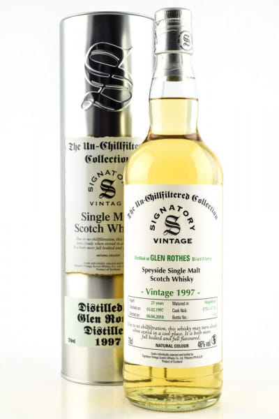 Glenrothes 21 Jahre 1997/2018 Hogsheads #1751 & #1752 Un-Chillfiltered Signatory 46%vol. 0,7l