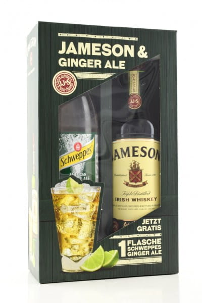 Jameson Irish Whiskey 40%vol. 0,7l mit Schweppes Ginger Ale