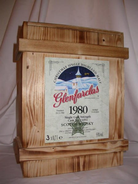 Glenfarclas wooden box Cask No. 11051