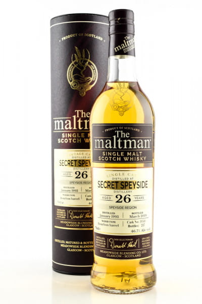 Secret Speyside 26 Jahre 1993/2019 Bourbon Barrel #59546 The Maltman 46,7%vol. 0,7l