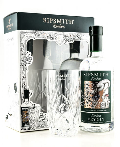 Sipsmith London Dry Gin 41,6%vol. 0,7l mit Glas