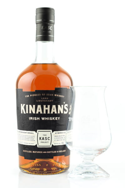 Kinahan's The Kasc Project 43%vol. 0,7l & zwei Gläser