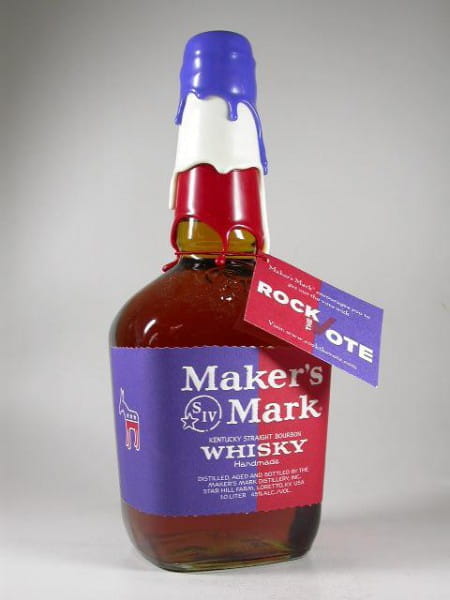 Maker's Mark - Rock the Vote - Kentucky Straight 45%vol. 1,0l - blaue Kappe