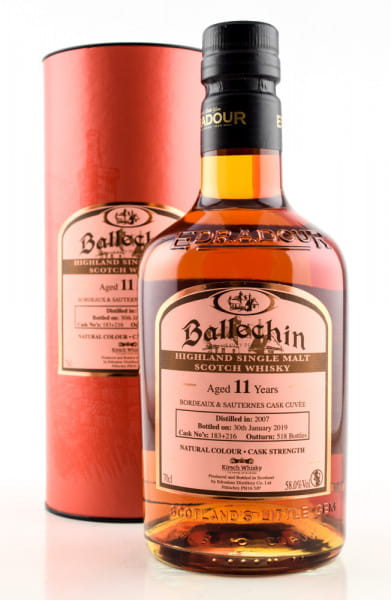 Ballechin 11 Jahre 2007/2019 Bordeaux & Sauternes Cask Cuvee 58%vol. 0,7l