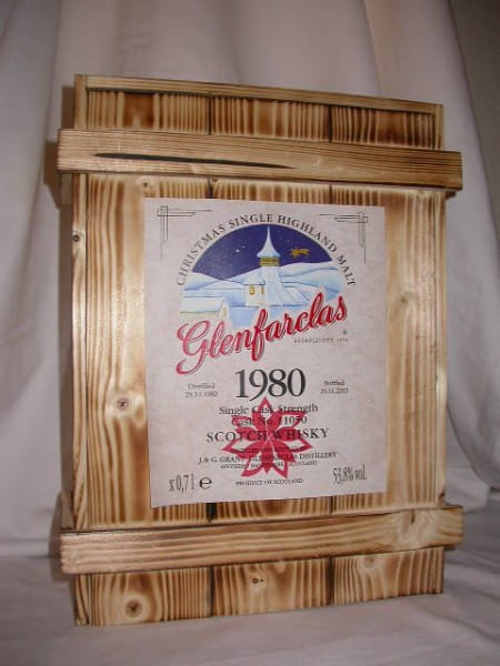 Glenfarclas wooden box Cask No. 11050