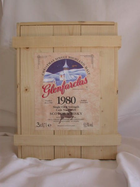 Glenfarclas wooden box Cask No. 11049