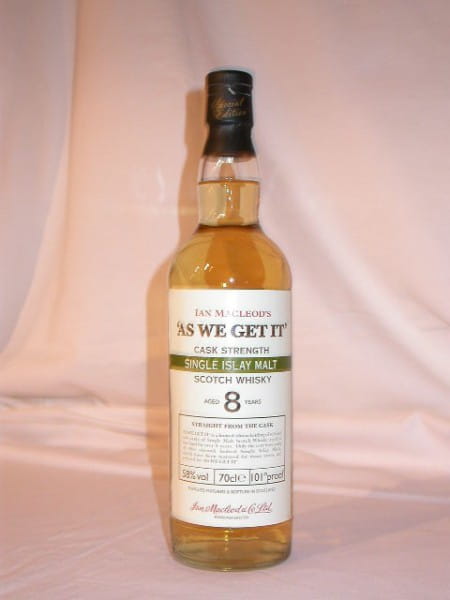 &quot;AS WE GET IT&quot; eight Year Old Islay Ian MacLeod 58% vol. 0,7l