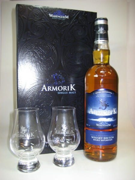 Armorik Double Maturation - Warenghem Whisky Breton 46%vol. 0,7l - mit 2 Gläsern