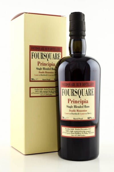 Foursquare Principia Bourbon/Sherry Single Blended Rum 62%vol. 0,7l