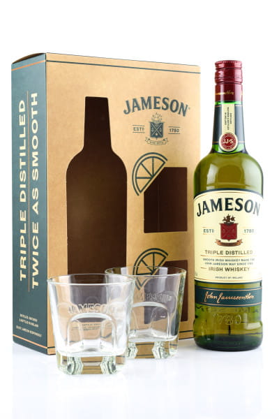 Jameson Irish Whiskey 40%vol. 0,7l mit 2 Gläsern