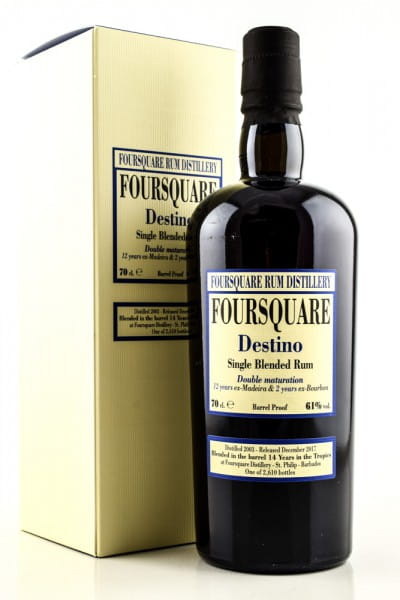 Foursquare Destino Madeira/Bourbon Single Blended Rum 61%vol. 0,7l