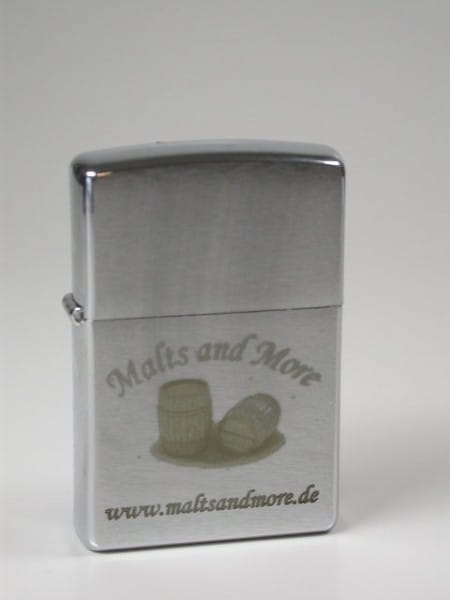 Malts and More - Zippo - lighter - chrome brushed (brushed)