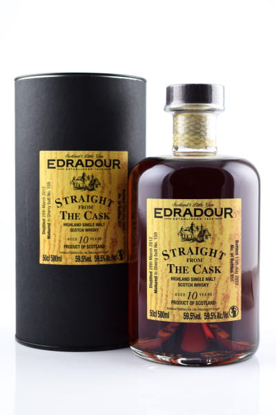 Edradour 10 Jahre 2012/2022 "Straight from the Cask" Sherry Butt #159 59,5%vol. 0,5l