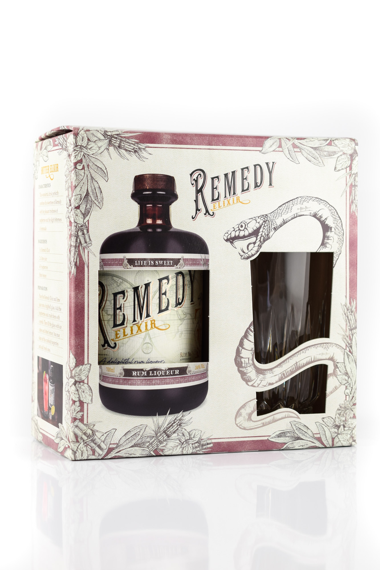 Remedy Elixir 34%vol. 0,7l mit Glas | Gift Packs | Gift ideas | Home of  Malts