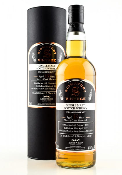 Unnamed Orkney 13 Jahre 2006/2019 Sherry Cask DRU 17/A65 #6 (Part) Un-Chillfiltered Signatory 46%vol. 0,7l